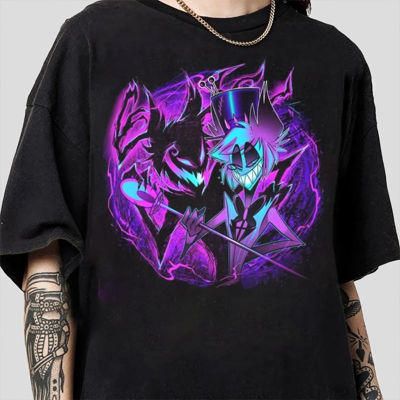 Alastor Demon T-Shirt, Hazbin Hotel Characters, Hazbin Hotel T-Shirt, Hazbin Hotel Cartoon , Birthday Gift for fan, Helluva Boss
