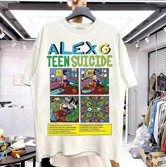 Alex G Band Tour Graphic Short Sleeve Natural Unisex Tshirt Men Women S-5XL