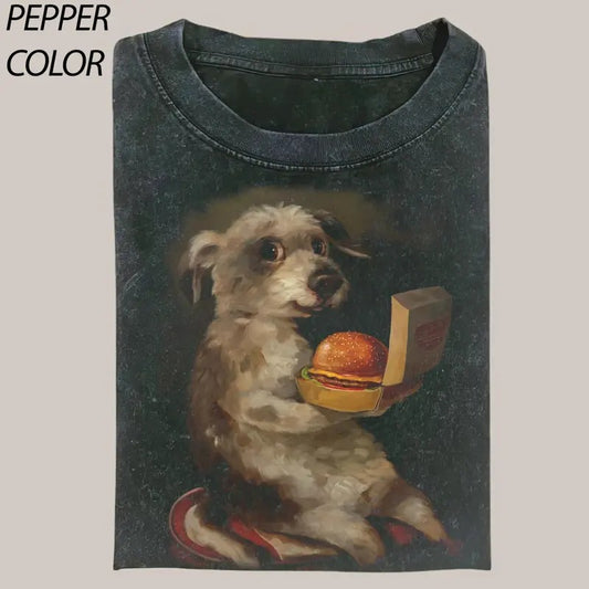 Alison Friend - Left Holding The Burger 2024 Unisex T-shirt, Funny Dog Cute lovers Tee, graphic tees, meme shirts, Gift For him and her Menswear Top