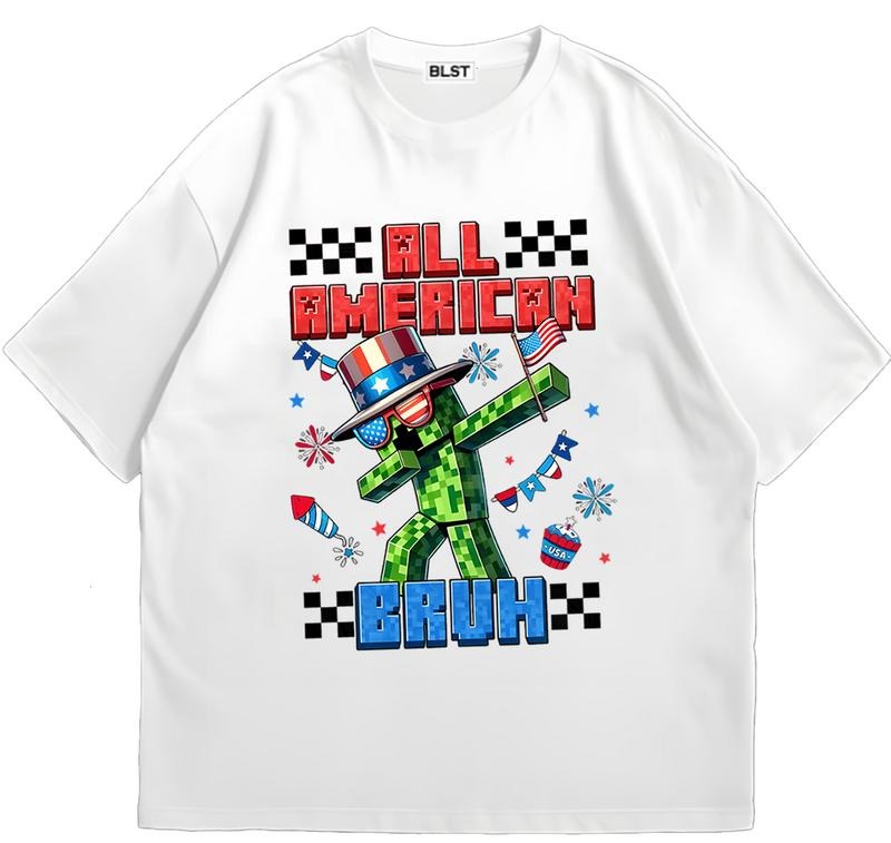 All America Bruh 4th Of July Independence Day T-Shirt Classic 90s Retro