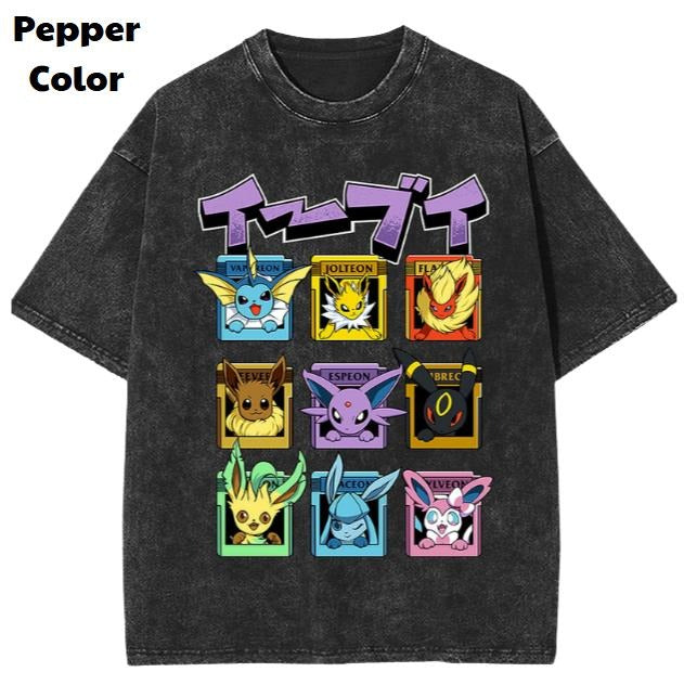 All Eevee Vintage Tees, Eevee T-Shirt, Pokemon Graphic Tees, Pokemon Shirt, Unisex Anime Shirt, Menswear Womenswear Streetwear