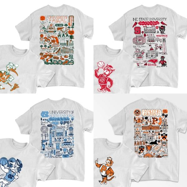 All Team NCAA Basketball Team T-Shirt, Retro College 2-Sided Shirt Crewneck Game Day for Men and Women, For Hoops Fans Menswear & Graphic Tees