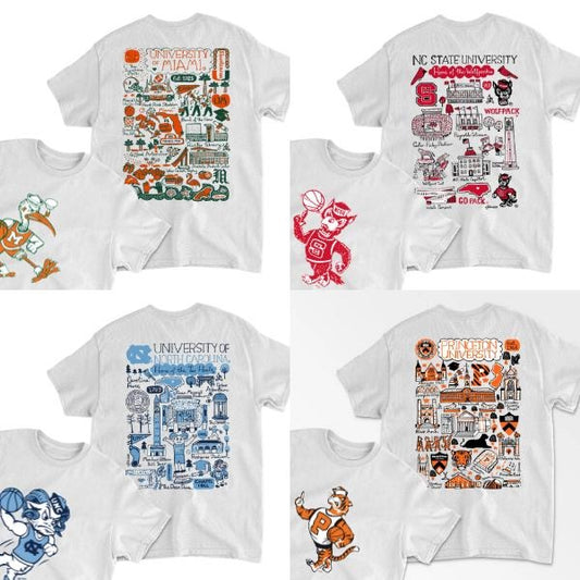 All Team NCAA Basketball Team T-Shirt, Retro College 2-Sided Shirt Crewneck Game Day for Men and Women, For Hoops Fans Menswear & Graphic Tees