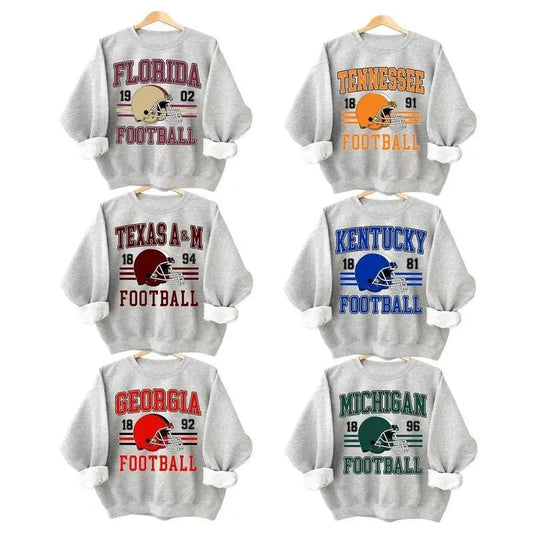 All Team Vintage College NCAA Sweatshirt Sport Grey, Vintage Sweatshirt All Teams NCAA, Classic Sport Sweatshirt