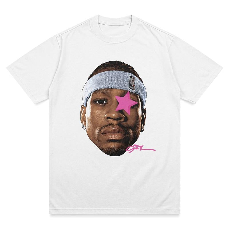 Allen Iverson Graphic T-Shirt The Answer Big Face Vintage Basketball Tee Shirt for Men Women Streetwear Menswear Topstyle{n002}3