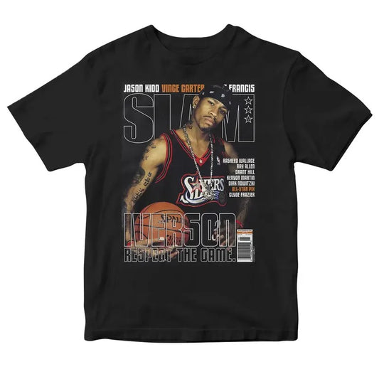 Allen Iverson Slam Magazine Shirt Vintage Basketball Graphic Tee Shirt for Men Women Menswear Top