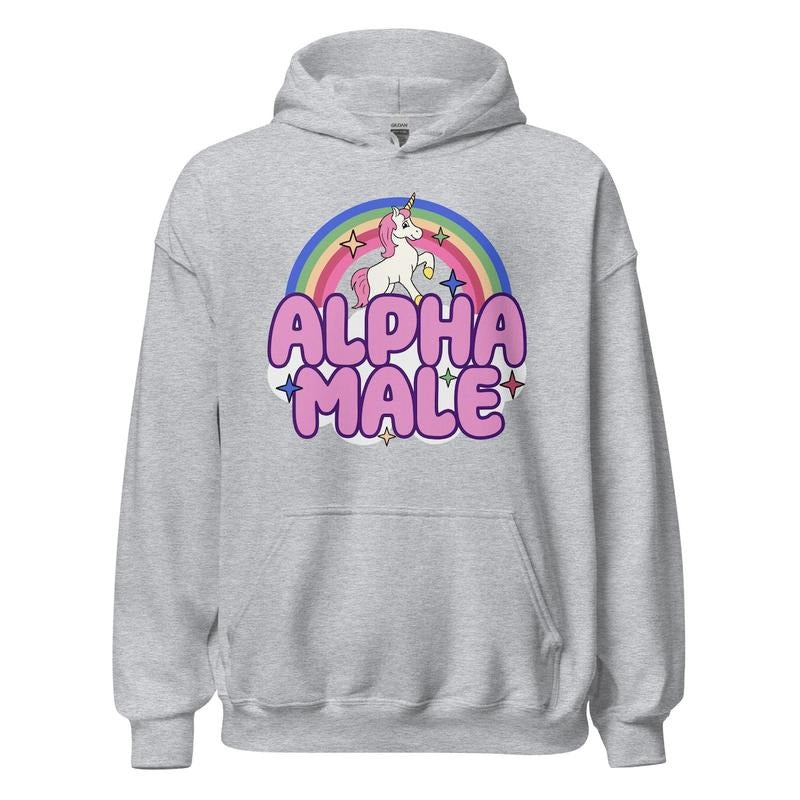 Alpha Male Hoodie, Unisex Funny Hoodie, Satire Humor, Hilarious Sweatshirt, Parody, Ironic Hoodie, Silly Hooded Sweatshirt, Sarcastic Hoodie  T-shirt, sweater and Hoodie