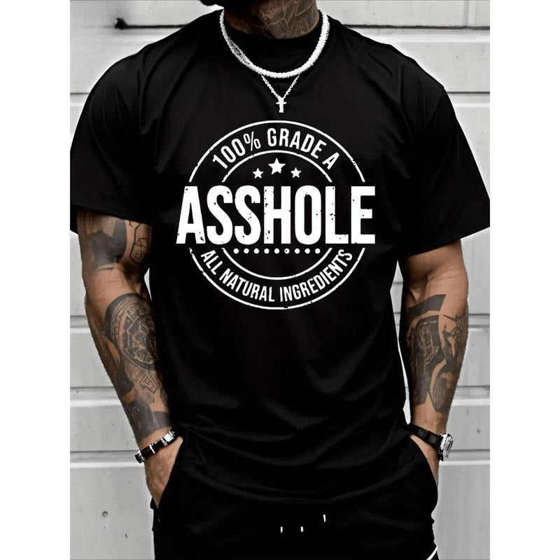 Alphabet Printed Comfortable Loose Fit T-Shirt Heavy Cotton T Shirt Made in USA