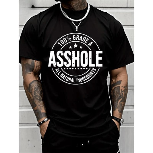 Alphabet Printed Comfortable Loose Fit T-Shirt Heavy Cotton T Shirt Made in USA