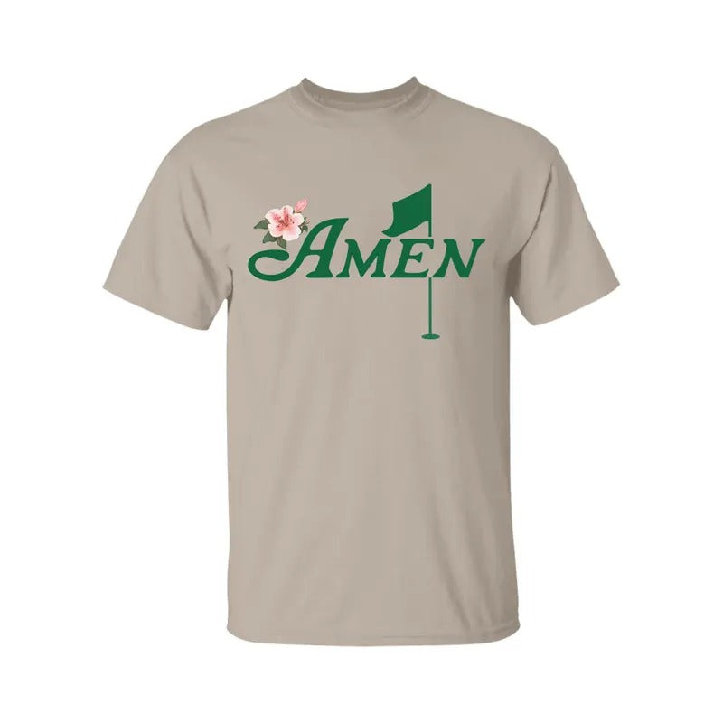 Amen Golf Shirt, Tournament Shirt, Masters Golf Tee, Graphic Tee Gifts for Men, For Women