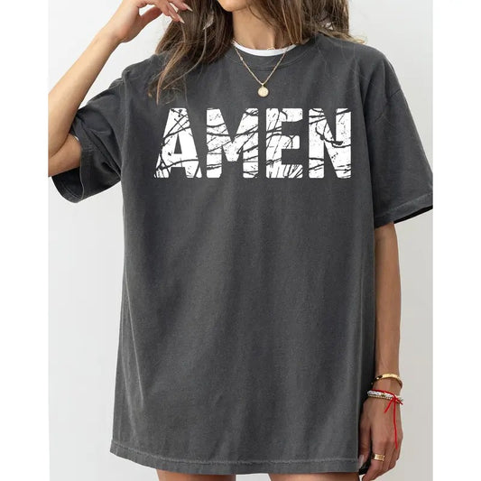 Amen, Christian, Jesus, Vintage, Western, Witch, Aesthetic, Meme, Halloween, Costume, Tshirt, Women's Comfort Colors Tshirt, Halloween Tee, Witch, Spooky, Ghost