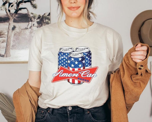 Ameri Can Beer Shirt, Patriotic Shirt, Fourth Of July Shirt, USA Flag Shirt, Memorial Day Shirt, 4th Of July Shirt, Republican Shirt