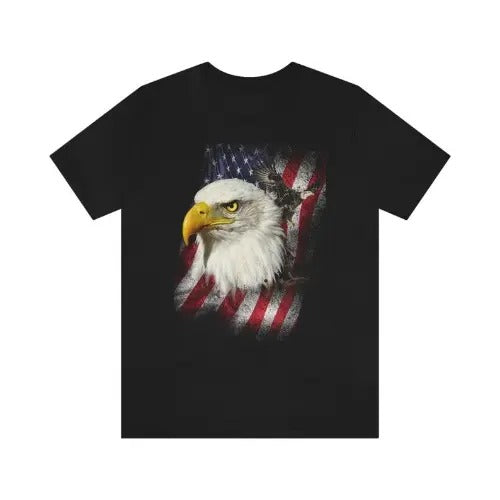 American Bald Eagle USA Flag Shirt, Eagle Lover Shirt, American Patriot Gift, USA Flag Boy Girl Shirt, Animal Adult Toddler Kids T-Shirt made in usa