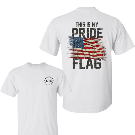 American Pride Shirt, This Is My Pride Flag Graphic Tee, Patriotic Cotton Top for Proud Americans Anime Graphic, Short Sleeve Tee , For Men, For Women