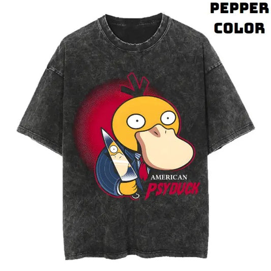 American Psyduck Vintage Tee, Psyduck Shirt, Pokemon Shirt, Anime Manga Shirt, Halloween Shirt, Vintage Graphic Tee, Unisex T-Shirt, Gift For Fan Pokemon, Crewneck Short Sleeve Shirt Top Menswear Streetwear