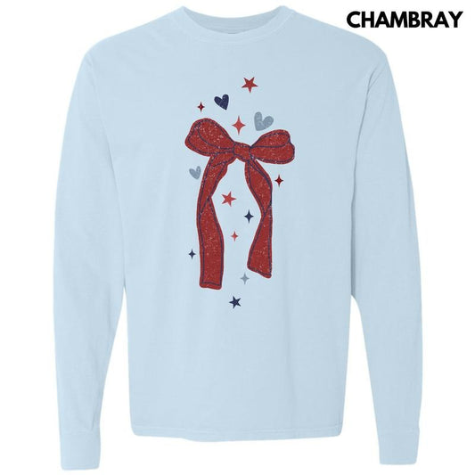 American Ribbon Long Sleeve Comfort Colors T-Shirt 'NLB'