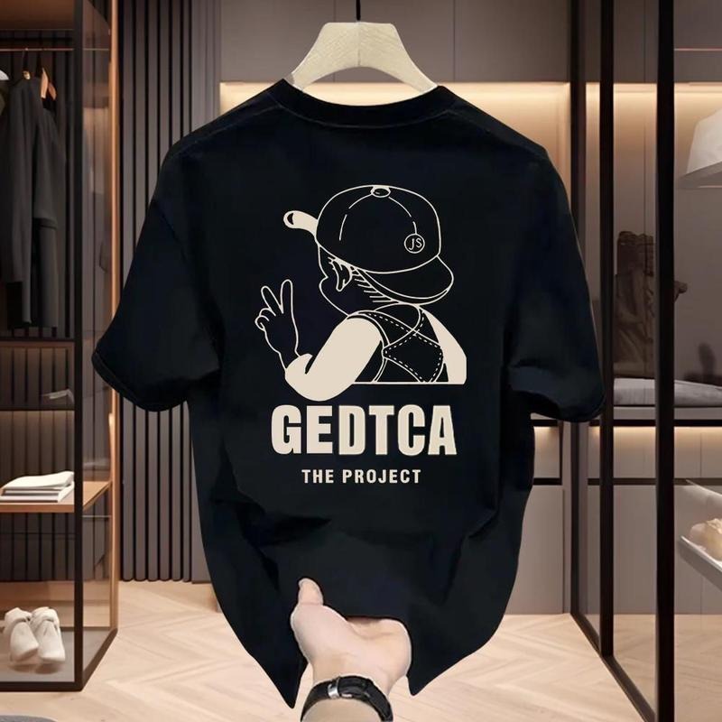 American Street Trendy Brand Cotton Print Short Sleeve T-shirt Ins Summer Pu Shuai Men and Women Loose Crew Neck Top National Style