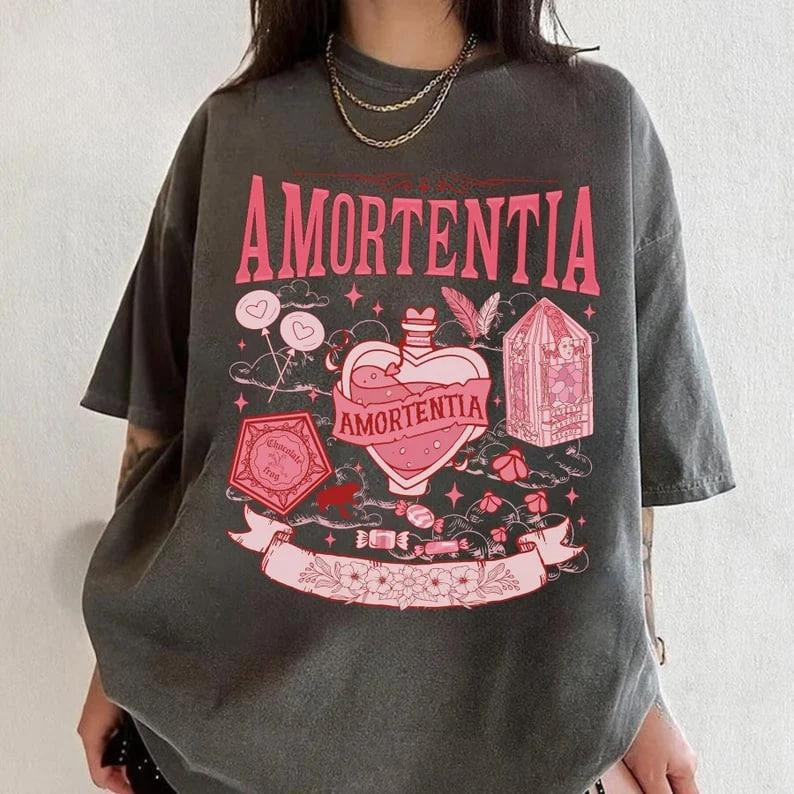 Amortentia Love Potion Shirt, Wizard Shirt, Universal Fan Shirt, Bookish Valentine Shirt, HP Fan Shirt, Magic Wand, Potions Classroom Shirt