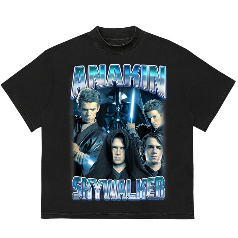 Anakin Star Sky walker T-Shirt Unique Graphic Print for Standout Styl Recycled Cotton Graphic