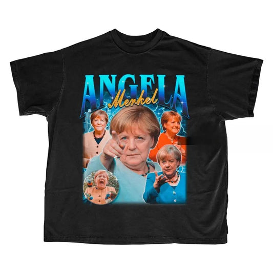 Angela Merkel Bootleg 90s T-shirt, Angela Merkel Bootleg retro Tee, Angela Merkel Fan Shirt, Angela Merkel Homage, gift for her top menswear