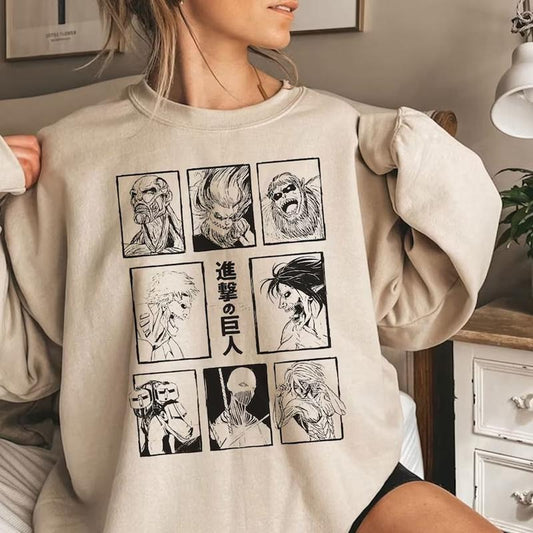 Anime Attack Titan Shirt Colosal Tian Shirt Jaw Titan My Besto Fr Shirt Trending Shirt Aot Shirt Levi Shirt Tita SweatshirtunisexSweatshirt, Hoodie, Tee