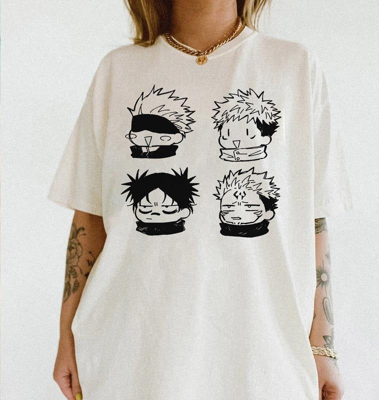 Anime Cursed Spirits Vintage Tee Anime Shirt Gojo Shirt Anime Fan Gifts Shirt