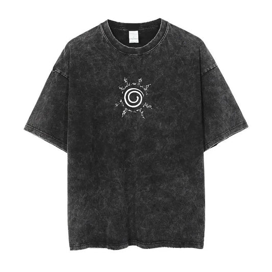 Anime Dyenomite Mineral Wash Shirt - Vintage Retro Anime Graphic Tee, Unisex Oversized Washed T-Shirt, Classic Cotton, Gift for Him & Her