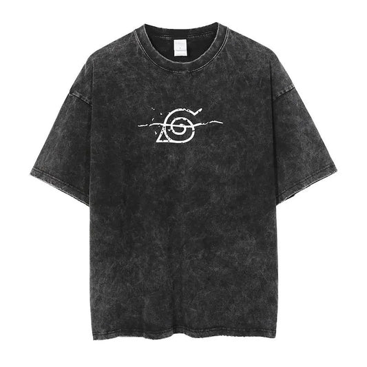 Anime Dyenomite Mineral Wash Shirt, Vintage Retro Design, Oversize Fit, Graphic Print, Unisex Top for Gift Giving