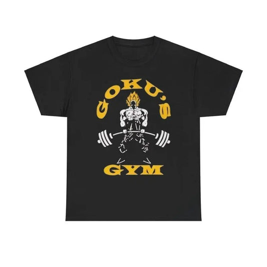Anime Goku Gym Classic Tee - Fitness Apparel, Gym Motivation, Workout Shirt, Strength Training, Weightlifting, Unisex Heavy Oversized T