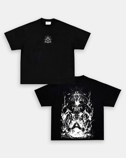 Anime Shinra Sukuna x Mahoraga Shikigami Jujutsu Kaisen Anime Double Printed Vintage Oversized Tee Unisex Oversize Anime Manga Washed Heavyweight Cotton T-shirt, Gift For Anime Fan, Anime Lover