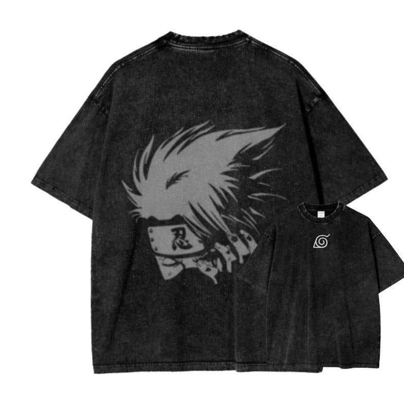 Anime Shirt, Vintage Anime Shirt, Retro Anime Shirt, Graphic Anime Unisex Shirt, Naruto Shirt, Kakashi Shirt, Anime Inspired Washed T Shirt