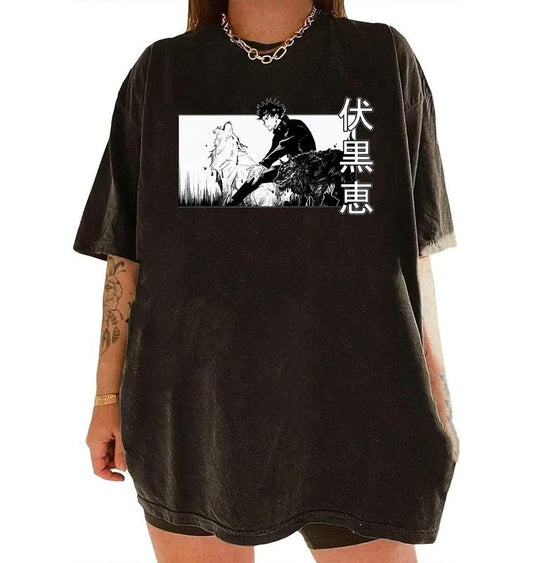 Anime Vintage Megumi Fushiguro Shirt Sweatshirt Hoodie Megumi Shirt Divine Dog Shirt Anime Shirt Toji Shirt Anime Fan Gifts Shirt