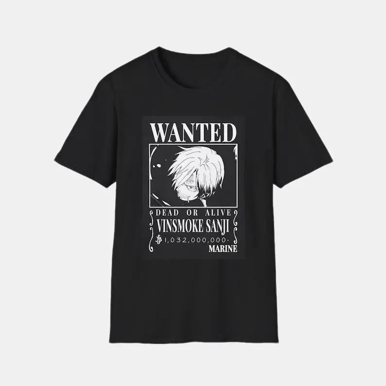 Anime tshirt, One Piece Sanji t-shirt, Anime art tee anime Casual Classic