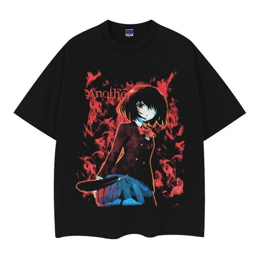 Another "Misaki Mei" Vintage Oversized Tee Anime T-shirt 100% Cotton Original Design Men's Top Casual Streetwear Menswear Tshirt