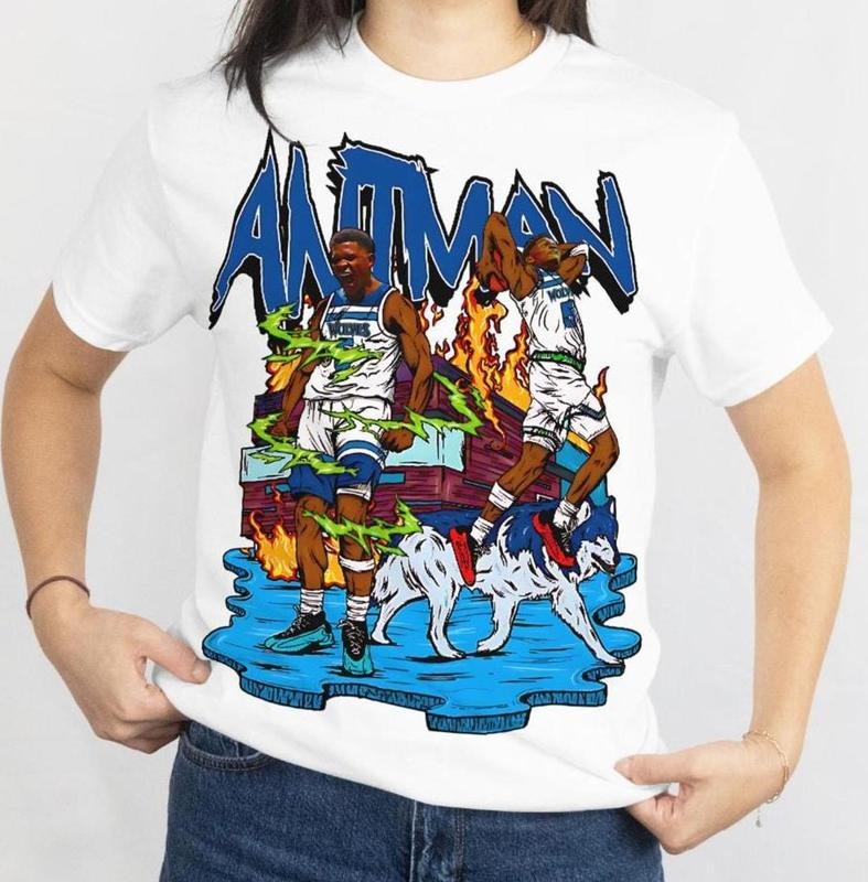 Ant.hony Edw.ards Graphic Tee Classic Vintage Antman Minnesota T-Shirt, Young Star Timberwolves Playoffs Retro Bootleg Ae Basketball T-Shirt