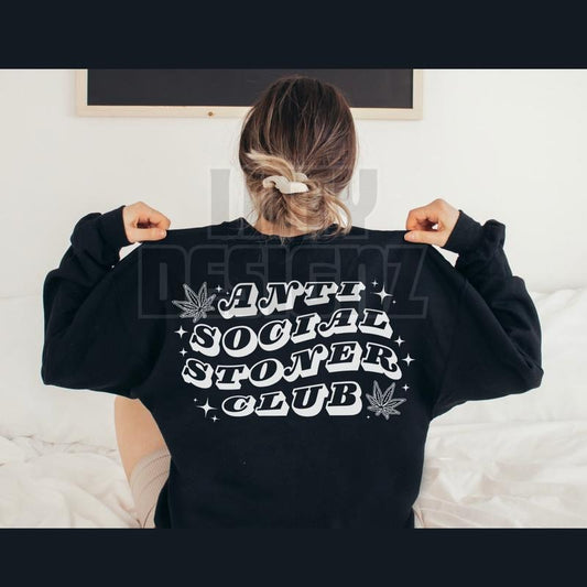 Anti Social Smoker Sweatshirt, 2 Color Options, Funny Smoker Gift Crewneck Sweatshirt, Fitted Hoodies and Cuteshirts for Women