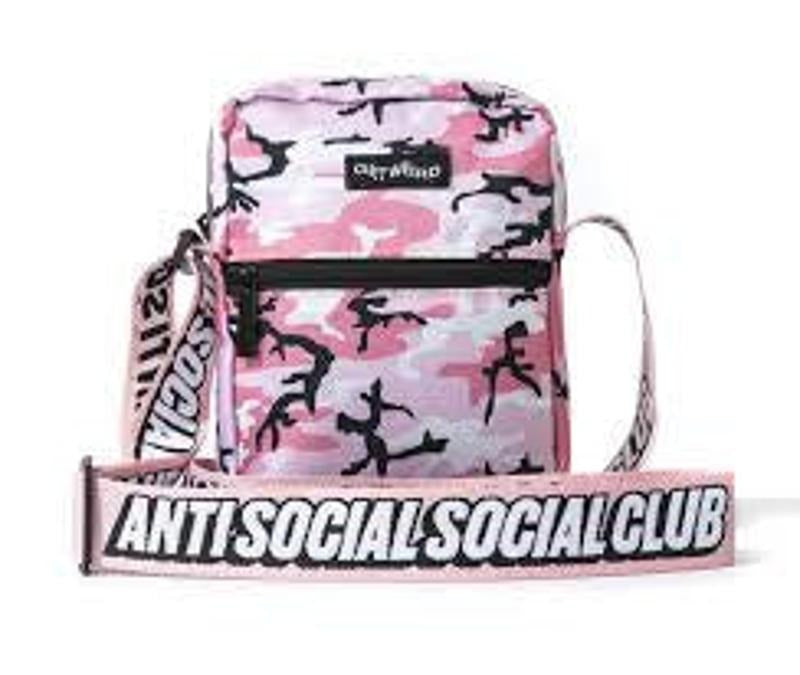 Anti Social Social Club Get Weird Side Bag Pink Camo (ASSP125) One Size