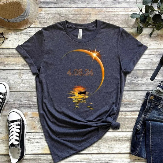 April 8 2024 T-shirt, Solar Eclipse Shirt, Celestial Event Tee, Astrology Lover Shirt, America Totality Shirt, Nature Shirt, Moon Shirt