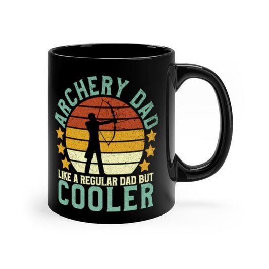 Archery Dad Like A Regular Dad But Cooler, Vintage Bow And Arrow Shooter Archer Father's Day, Bow Hunting Gift Coffee Mug, Novelty Coffee Mug, Gifts For Dad Daddy, 11 15oz Ceramic Cup