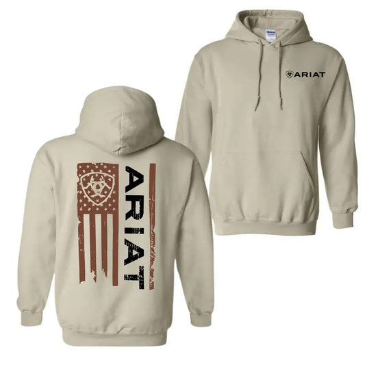 Ariat Hoodie Sweatshirt T-Shirt - Striking Design with American Spirit, Perfect for Fashion-Forward Individuals and Country Living Fans, Unisex Hoodie