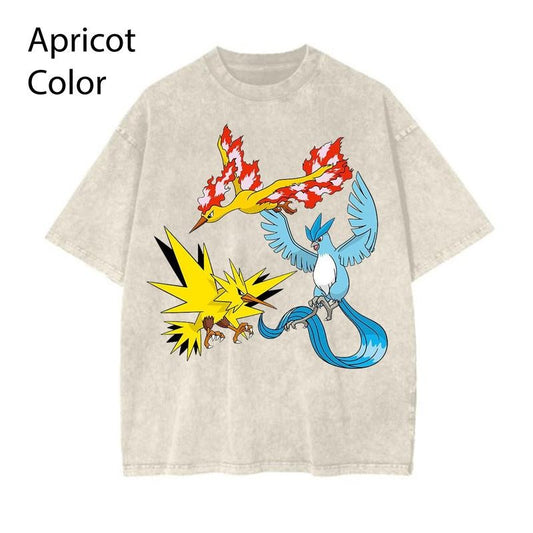Articuno, Zapdos & Moltres pokemon Graphic Tee, Pokemon T-Shirt, PKM Shirt, Anime Funny Shirt, Vintage Tee Streetwear Shortsleeve Printed Womenswear