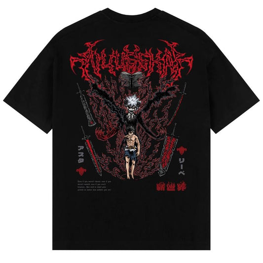 Asta x Liebe Black Clover Oversized T-Shirt, Anime Graphic Tee, Anime Shirt