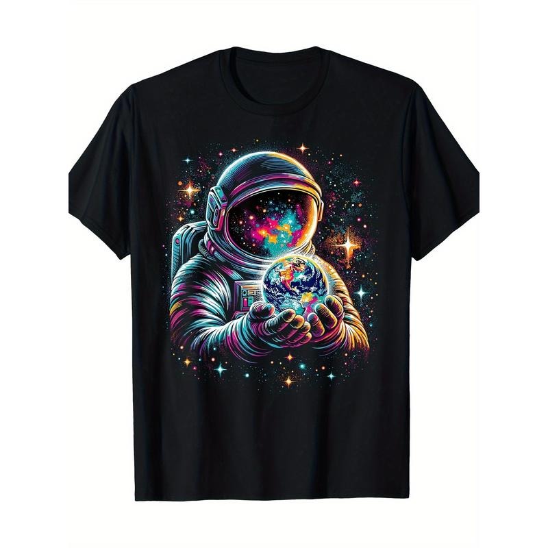 Astronaut Planets Astronaut Science Space T-Shirt Made in USA