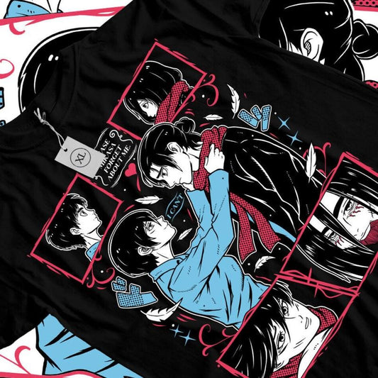 Attack On Titan Anime T-Shirt & Sweatshirt, Eren and Mikasa Family AOT Graphic Tee, Anime Manga Lover Gifts Ball Cotton