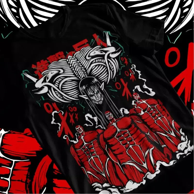 Attack on Titan Eren Rumbling Shingeki No Kyojin Anime Tshirt T-Shirt Soft Tee