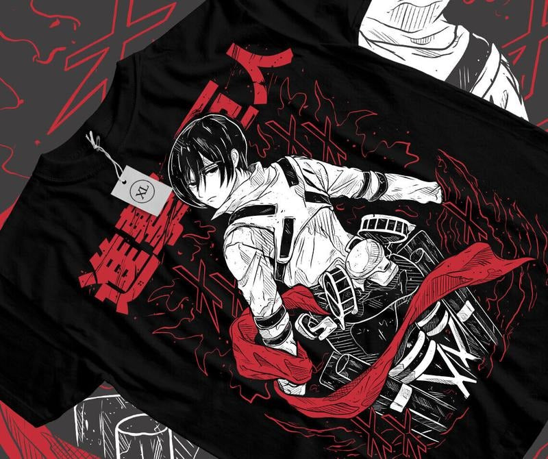Attack on Titan T-Shirt S-4XL Mikasa Shingeki No Kyojin Anime Horror shirt Tshirt S-4XL