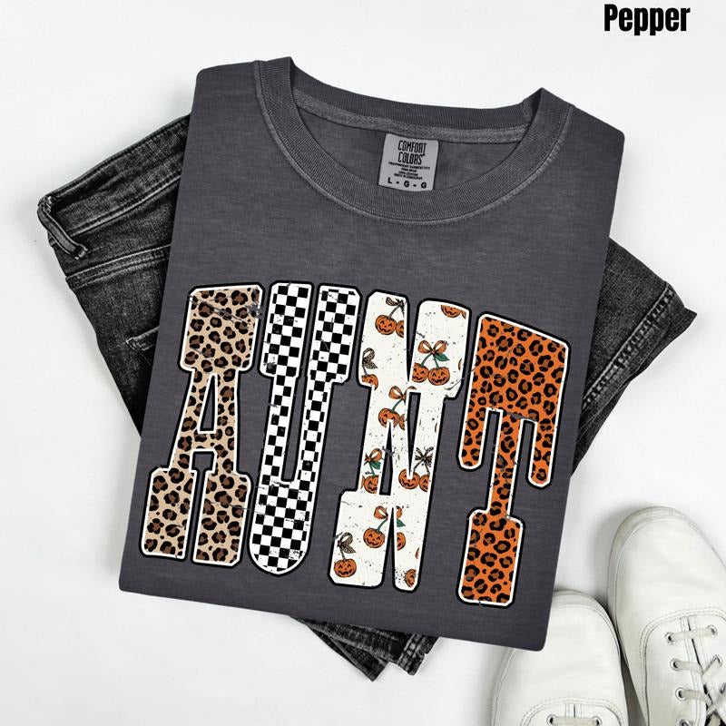 Aunt Pumpkin Pattern Comfort Colors T-Shirt 'NLB'
