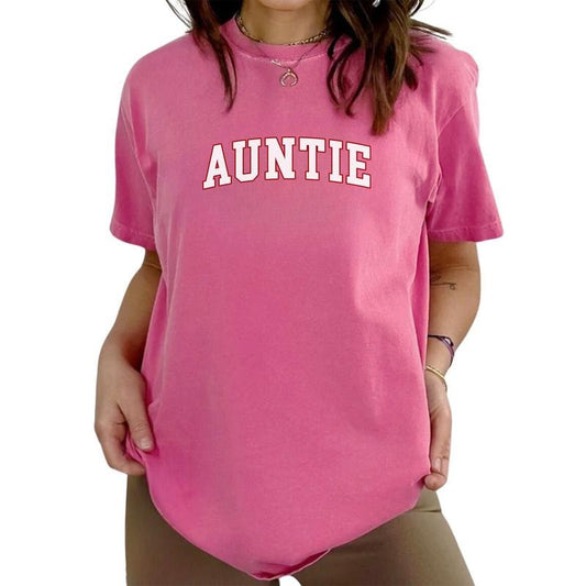 Auntie Shirt, In My Titi Era Tee, New Auntie Graphic Tee, Cool Aunt Unhinged Shirt, Tia Tee, Cool Aunt Club Comfy Fabric Oversized Graphic Tee, Gift Shirt For Aunt, Women's Tops, Womenswear, Cotton Fabric Tee