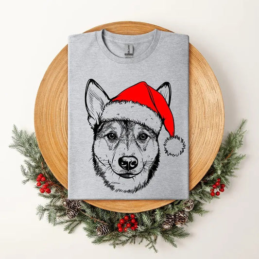 Australian Cattle Dog, Blue Heeler, Santa, Dog, Christmas, Dog Lover, Pet T-Shirt, Soft Style Tee, Women's Graphic Tshirt