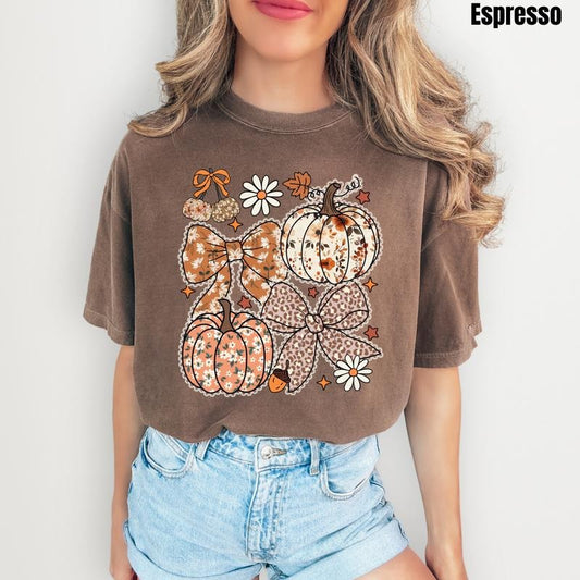 Autumn Pattern Collage Comfort Colors T-Shirt 'NLB'